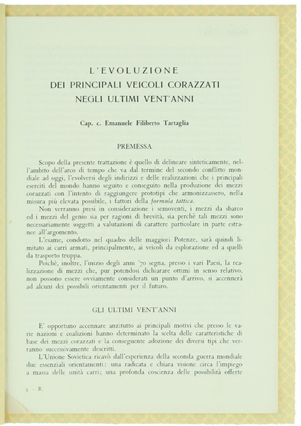 L'EVOLUZIONE DEI PRINCIPALI VEICOLI CORAZZATI NEGLI ULTIMI VENT'ANNI.