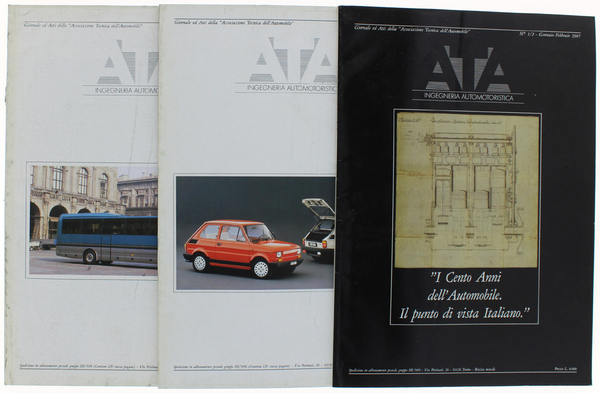 ATA ingegneria automotoristica. 1987 : raccolta di 3 riviste (gennaio/febbraio, …