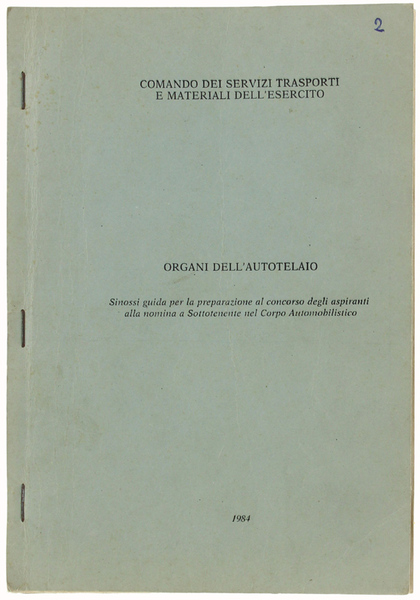 ORGANI DELL'AUTOTELAIO. Sinossi guida per la preparazione al concorso degli …