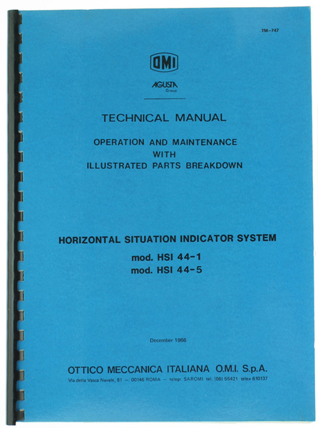 TECNICAL MANUAL: "HORIZONTAL SITUATION INDICATOR SYSTEM. Mod. HSI 44-1. Mod. …