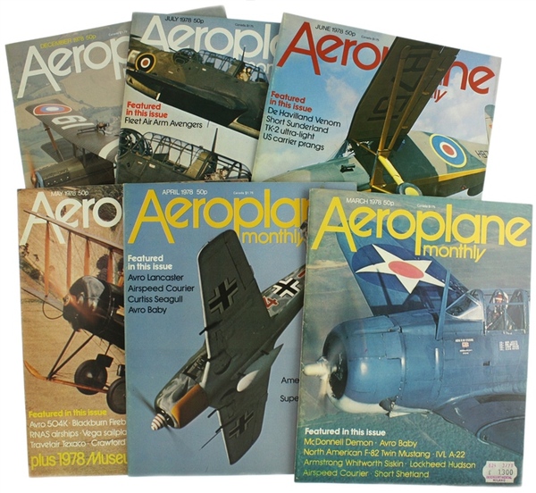 AEROPLANE MONTHLY 1978 - 6 issues: Nos 3. 4. 5. …
