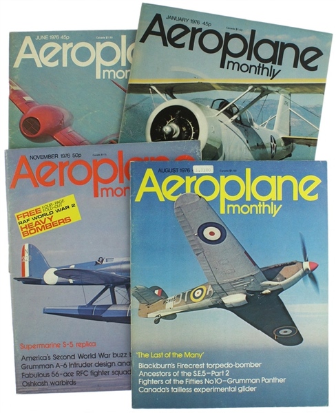 AEROPLANE MONTHLY 1976 - 4 issues: Nos 1, 6, 8, …