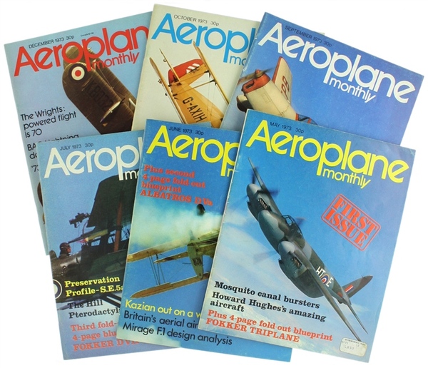 AEROPLANE MONTHLY 1973 (6 issues: Nos 1. 2. 3. 5. …