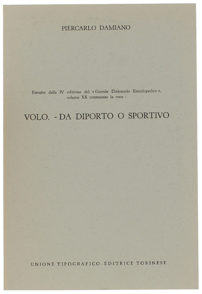 VOLO DA DIPORTO O SPORTIVO. Estratto dalla IV edizione del …