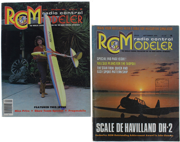 RC MODELER MAGAZINE LOT OF 2: September 1974 + September …
