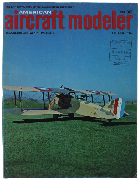 AMERICAN AIRCRAFT MODELER MAGAZINE. September 1974.