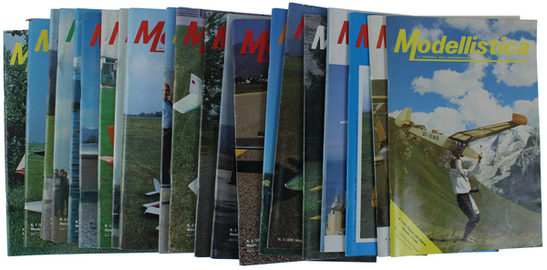MODELLISTICA il giornale dell'aeromodellista: LOTTO DI 22 NUMERI 1977-1989.