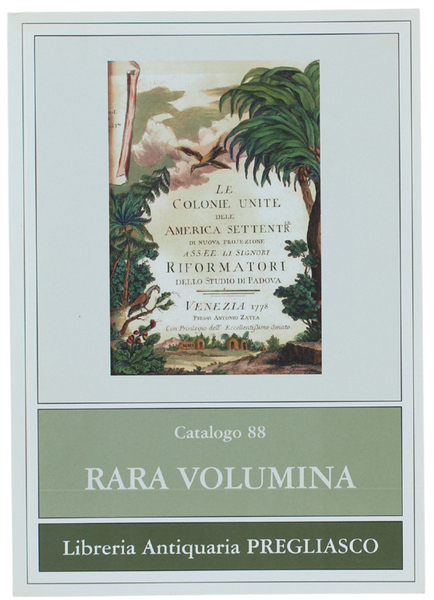 RARA VOLUMINA. Catalogo 88.