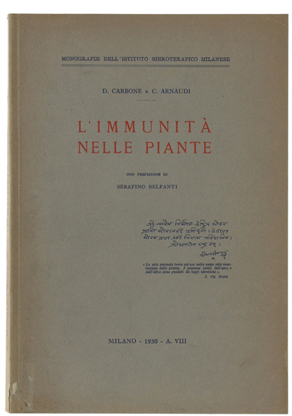 L'IMMUNITA' NELLE PIANTE.