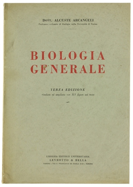 BIOLOGIA GENERALE.