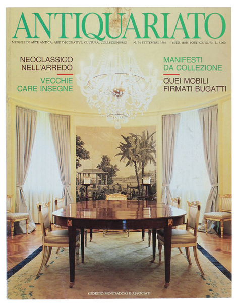 ANTIQUARIATO N. 74 - Settembre 1986: Arredamento, Restauri a Cles, …