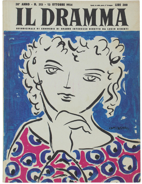 IL DRAMMA N. 215, ottobre 1954. Copertina originale di Romano …