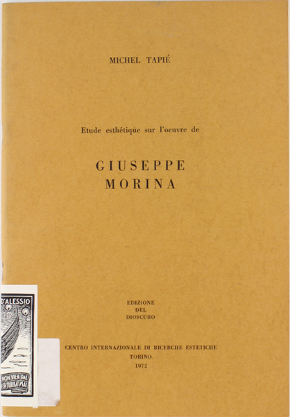 ETUDE ESTHETIQUE SUR L'OEUVRE DE GIUSEPPE MORINA.