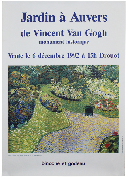 JARDIN A AUVERS DE VINCENT VAN GOGH. Vente le 6 …