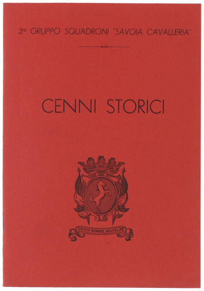 3° GRUPPO SQUADRONI SAVOIA CAVALLERIA - CENNI STORICI.