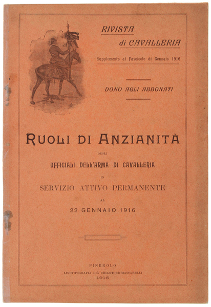 RUOLI DI ANZIANITA' DEGLI UFFICIALI DELL'ARMA DI CAVALLERIA in servizio …