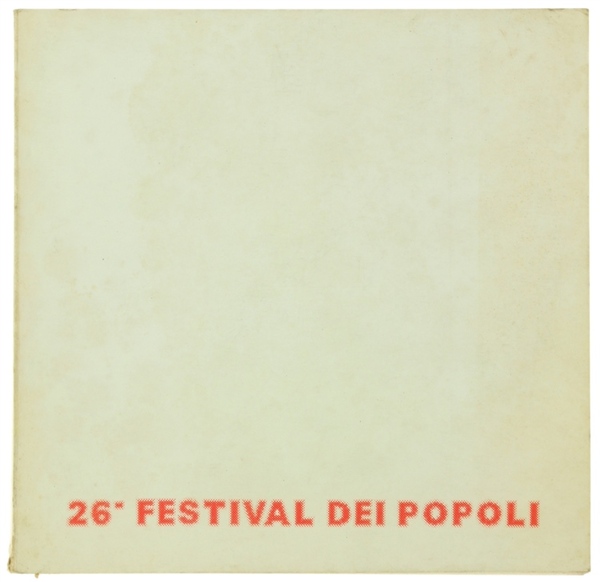 26° FESTIVAL DEI POPOLI. Firenze, 29 novembre - 7 dicembre …