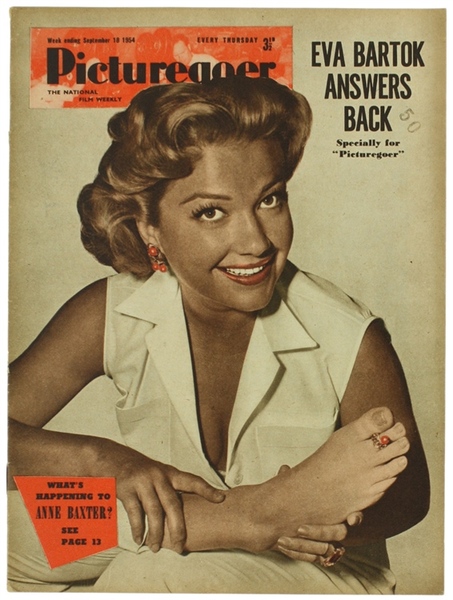 PICTUREGOER The National Film Weekly, September 18, 1954. Front Cover: …