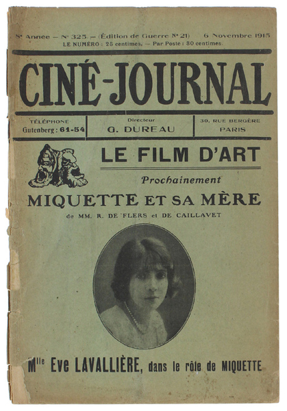 CINE'-JOURNAL - 8e Année n. 325 (Edition de guerre n. …
