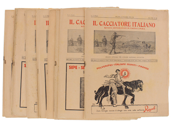 IL CACCIATORE ITALIANO 1928 - n. 14, 28, 29, 37, …