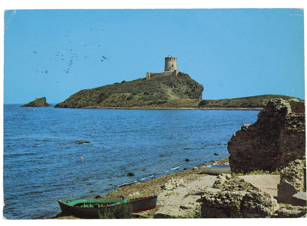 SARDEGNA PITTORESCA. Nora, torre del Coltellazzo (Cartolina).