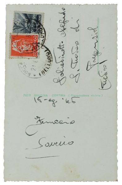 SERRAI DI SOTTOGUIDA. Cartolina del 1940.