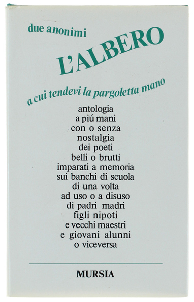 L'ALBERO A CUI TENDEVI LA PARGOLETTA MANO. Antologia di poesie …