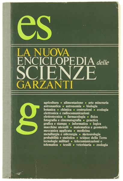 LA NUOVA ENCICLOPEDIA DELLE SCIENZE GARZANTI.