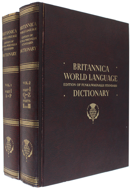 STANDARD DICTIONARY OF THE ENGLISH LANGUAGE combined with BRITANNICA WORLD …