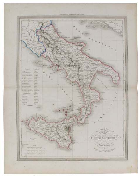 CARTA DELLE DUE SICILIE.