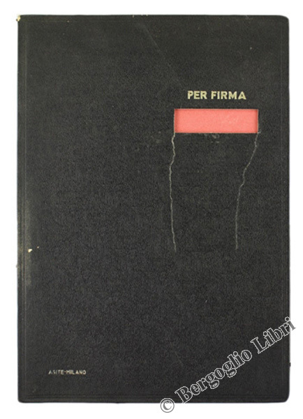 CARTELLA "PER FIRMA" : grande raccoglitore vintage per dirigente d'azienda