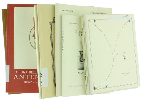 RACCOLTA MISCELLANEA DI CATALOGHI DI LIBRERIE ANTIQUARIE.