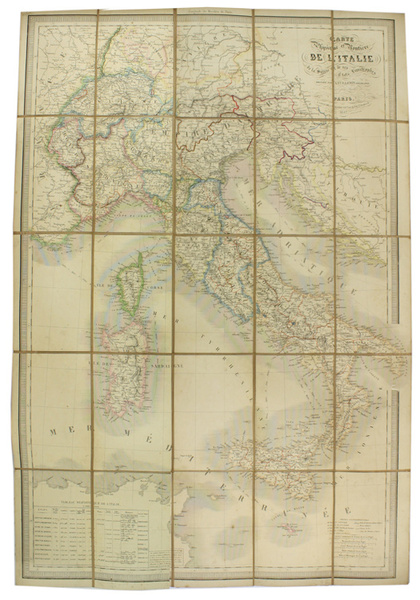 CARTE PHYSIQUE ET ROUTIERE DE L'ITALIE DE LA SUISSE ET …