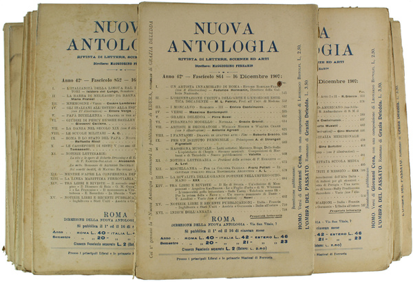 NUOVA ANTOLOGIA di Lettere, Scienze ed Arti. Annata 1907 completa
