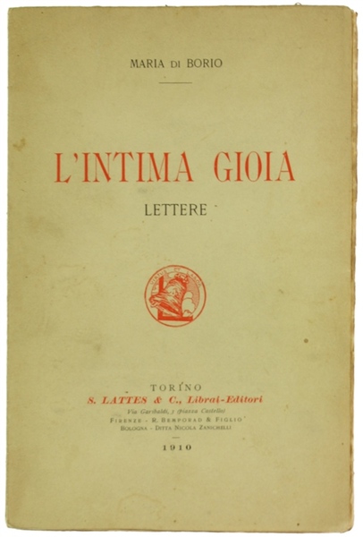 L'INTIMA GIOIA. Lettere.