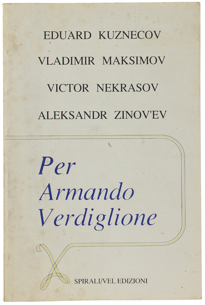 PER ARMANDO VERDIGLIONE.