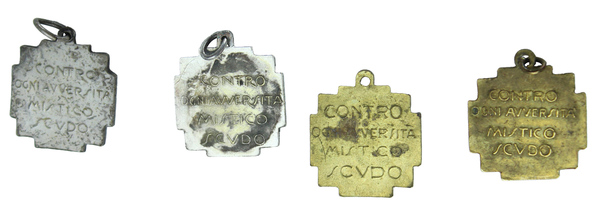 SANT'ANTONIO DA PADOVA: CONTRO OGNI AVVERSITA' MISTICO SCUDO. 4 medagliette …