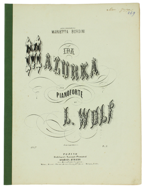 IDA. Mazurka per pianoforte. SPARTITO.
