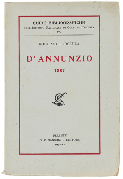 D'ANNUNZIO 1887 [edizione di 200 esemplari numerati]