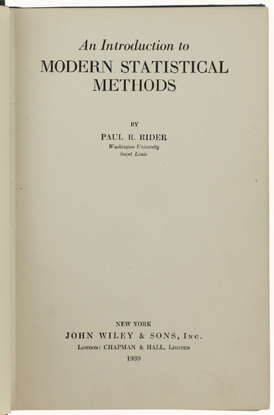 AN INTRODUCTION TO MODERN STATISTICAL METHODS.