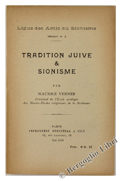 TRADITION JUIVE & SIONISME.