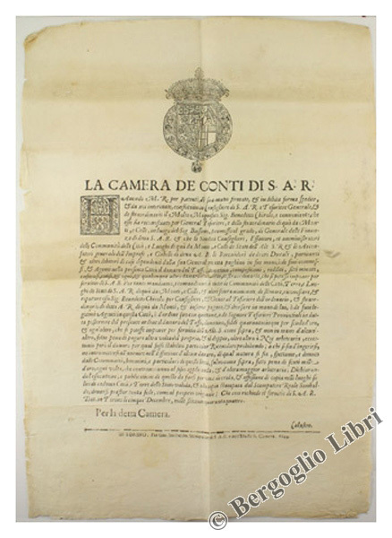 LA CAMERA DE' CONTI DI S.A.R. Hauendo M.R. per patenti, …