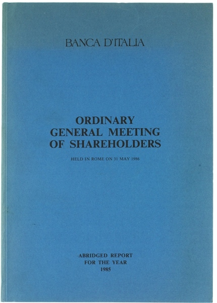 ORDINARY GENERAL MEETING OF SHAREHOLDERS. Held in Rome on may …