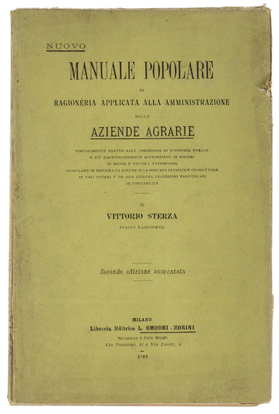 NUOVO MANUALE POPOLARE DI RAGIONERIA APPLICATA ALLA AMMINISTRAZIONE DELLE AZIENDE …