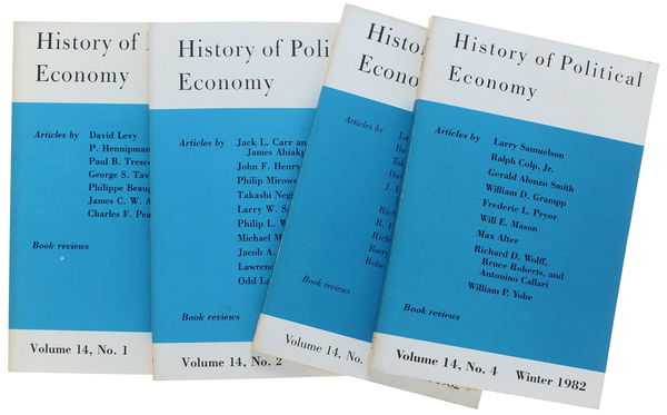 HISTORY OF POLITICAL ECONOMY. Volume 14, 1982. Complete Year: 4 …