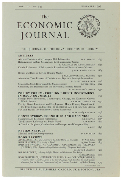 THE ECONOMIC JOURNAL - Vol. 107 No. 445 - November …