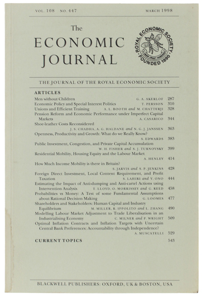 THE ECONOMIC JOURNAL - Vol. 108 No. 447 - March …