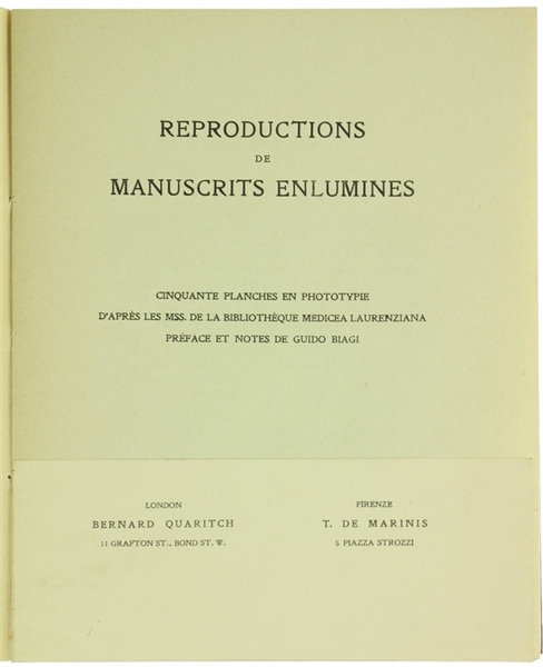 REPRODUCTIONS DE MANUSCRITS ENLUMINES - Cinquante Planches en Phototypie d'après …