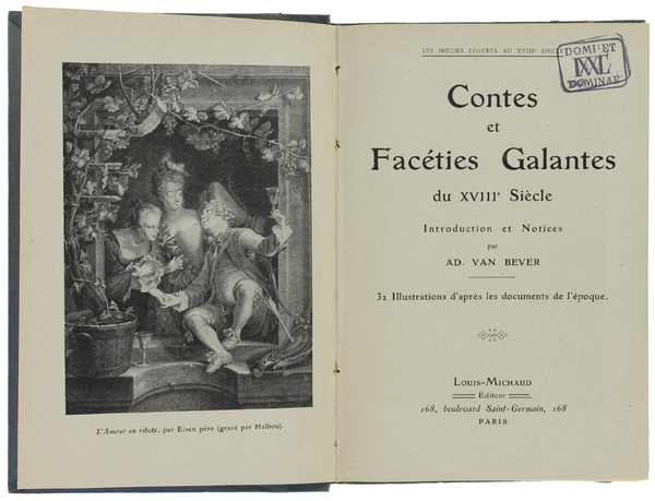 CONTES ET FACETIES GALANTES DU XVIIIe SIECLE.