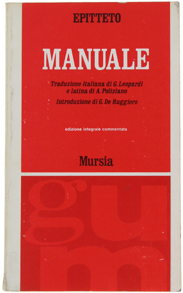 MANUALE. Versione italiana di Giacomo Leopardi e Latina di Angelo …